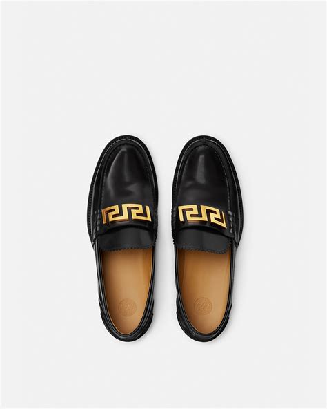 logo greco versace|versace greca loafers male black.